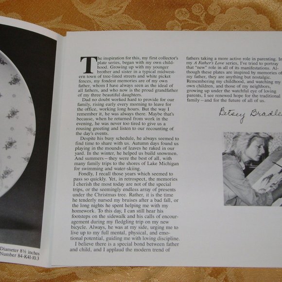 2 Vintage Collector Plates A FATHER'S LOVE Wall Decor Display Dad Gift - Picture 7 of 11